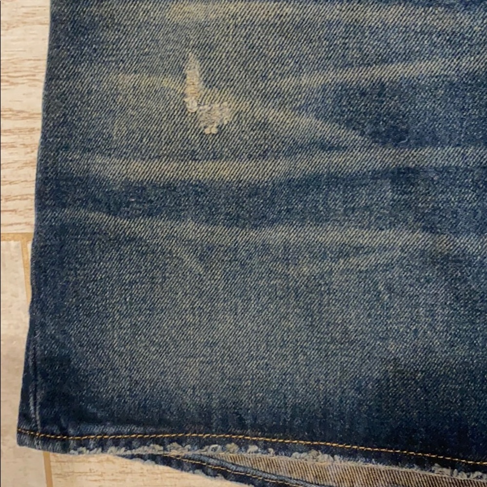 R13 For Barney's Ny High Rise Denim Mini Skirl In Indigo